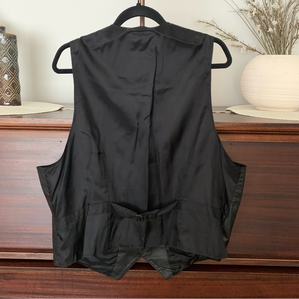 Vintage Peerless Garments Black Leather Vest, Size XL - Picture 6 of 10